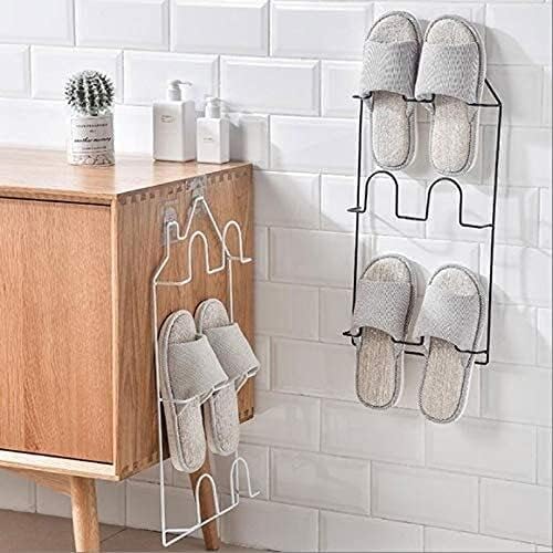 Sapato de sapato de banheiro de banheiro rack de parede tênis de perfuração de parede tapas de vaso sanitário rack shoes de penduramento