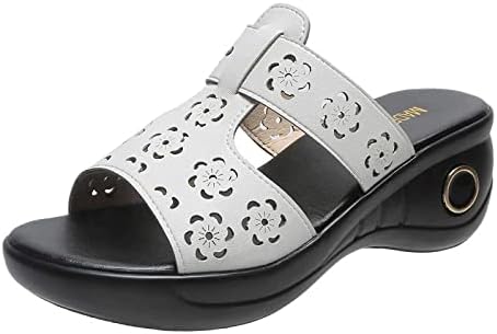 Sandals de apoio ao arco para sandálias ortopédicas femininas vintage hollow out slipper romano slides casuais leves