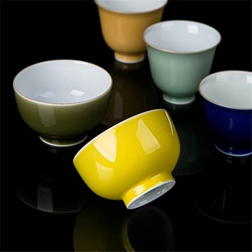 Wionc Color esmalte a xícara de xícara única de xícara de xícara de chá de xícara de chá de cerâmica