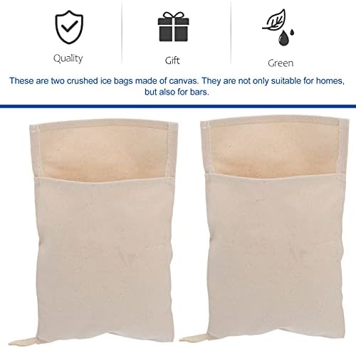 Saco de Lewis para Hemoton 2pcs para bolsa de gelo esmagada pela bolsa de lona reutilizável para um bar de cozinha de festa em casa esmagamento de gelo seco