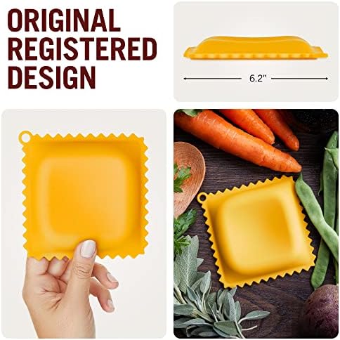 Potholders em forma de Farfalloni | Potholders para panelas de cozinha + colher em forma de ravioli Rest para balcão de cozinha