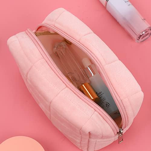 Vin Beauty Small Makeup Saco, bolsa de cosméticos rosa, bolsa de maquiagem, bolsa de maquiagem pequena, bolsa cosmética, caixa de lápis