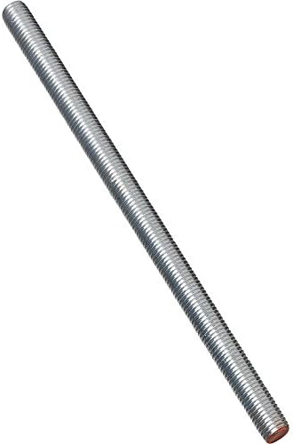 Hardware Nacional N179-549 Rod de rosca de aço de 4000bc em zinco banhado