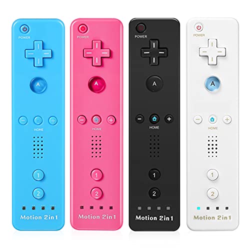 Babaka 4-Pack Wii Remote Controller, Wii Remote com Motion Plus para Nintendo Wii e Wii U, controlador Wii sem fio com