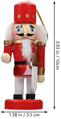 4pcs Wood Walnut Soldier Puppets Showcase Soliving Decors Decors de nozes Ornamentos Decorações de Natal Presentes Ornamentos
