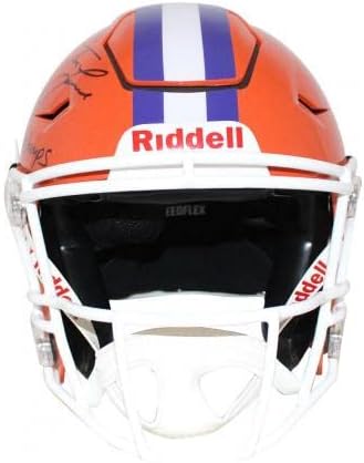 Trevor Lawrence assinou Clemson Tigers Authentic Speed ​​Flex Helmet Fan 31600 - Capacetes da faculdade autografados