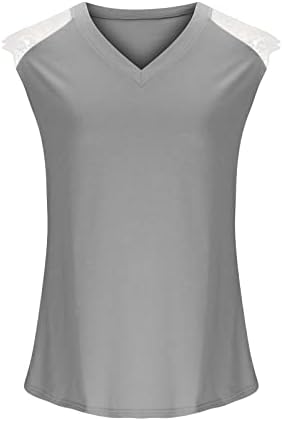 HGNAY 2023 Tampas de tanques para mulheres Summer Summer mangas colorido sólido camisetas casuais Blusa de túnicas de