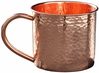 Alquimada pura cobre martelou 16 onças - copo perfeito para mulas de Moscou, outros coquetéis ou sua bebida favorita