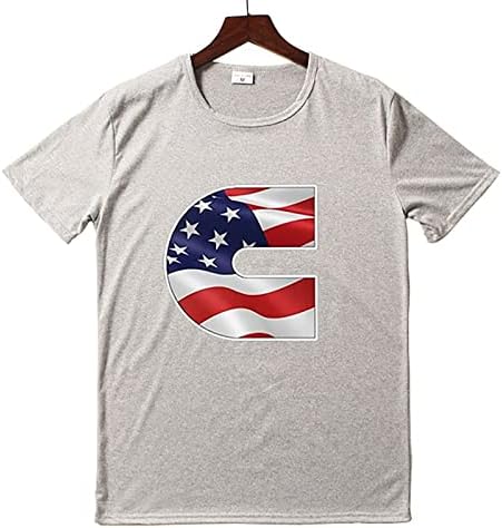 Calça de moletom masculina com bolsos camisetas gráficas masculinas 3d 4 de julho Padrão de bandeira vintage T CHAMISS