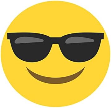 O leite projeta óculos de sol emoji de 3 polegadas decalque de vinil colorido