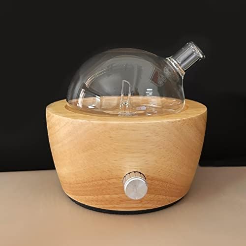 Wayissell puro nebulizador de óleo essencial difusor de aromaterapia profissional com madeira e vidro, luz atmosfera
