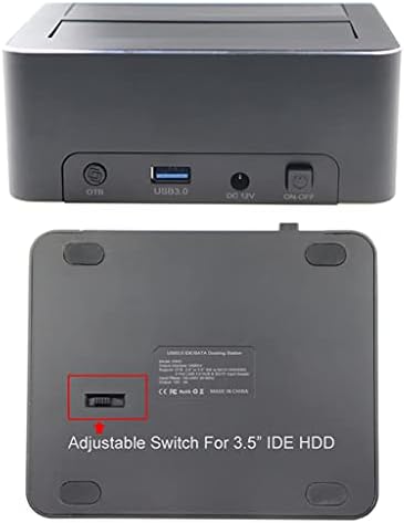 MJWDP Dual Bay USB 3.0 para SATA IDE Externo Drive Docking Station com leitor de cartões de hub de 2 portas 2.5/3,5 polegadas