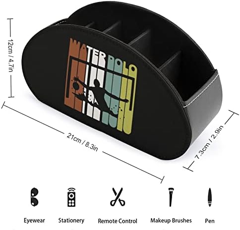 Titular de controle remoto de tv silhueta de waterball com 5 compartimentos PU Caixa de armazenamento de caddy do organizador