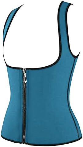 Treinador de cintura feminino Cincher Corpet Vest Body Body Shaper Shapewear Sports Sort Sweat Belt Tank com tira zíper