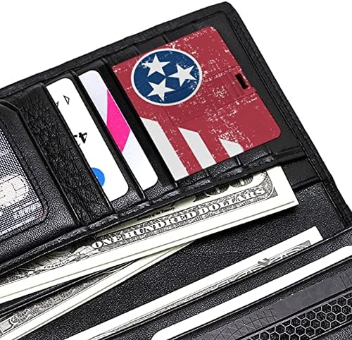 America Tennessee State Flag Credit Cartão USB Flash Flash Memória personalizada Stick Storage Storage Drive 32g