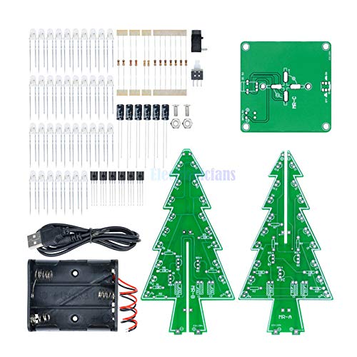 3D Árvore de Natal Kits Diy 7 Color LED LED CIRCUITO LED LED LED