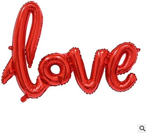 AVMBC RED LOVE BALLOONS, BANNER DE BALLOONS DE AMOR FOLHO, BALLOONS DE FOIL DE 42 POLADOS MYLAR LETRAS PARA OBRAS DO DIA DO DIA