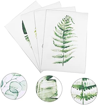 Holibanna 4 pcs pintura de planta verde Core Greenery Plantas Boho Decoração de vegetação Planta Folhas Posters pendurados Decorações para casca de quarto e decalques de parede da parede