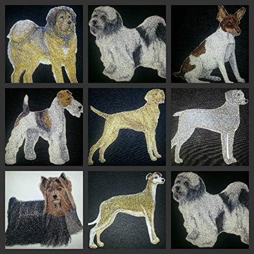 Incrível retratos de cães personalizados [Wheaten Terrier] Ferro bordado em/Sew Patch [5. X 4.8] Feito nos EUA]