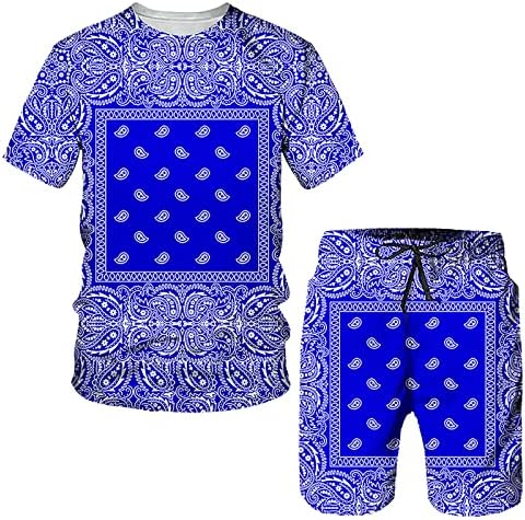 Ternos de BmEgm para homens Men's Quick Dry 3D Manuja curta de manga shorts praia havaianos tropicais shorts esportivos