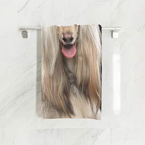 Alaza Microfiber Gym Towel Afghan Hound Dog, Sport Sports Sort Sweat Sweat Floth 15 x 30 polegadas