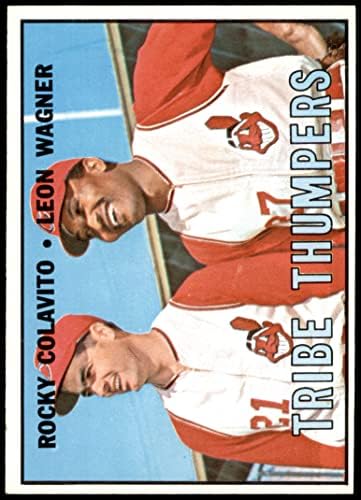 1967 Topps # 109 Tribo Thumpers Rocky Colavito/Leon Wagner Cleveland Indians NM Indians