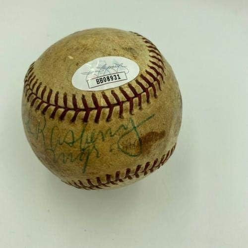 Satchel Paige, 1940, Kansas City Monarchs Negro League assinou o Baseball JSA COA - Bolalls autografados