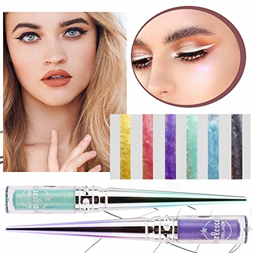 Cosplay Eyeliner Color Makeup Color Eyeliner Líquido Novo 6 cores Sweat não descoloração Rainbow Neon Eyeliner Pigmentado