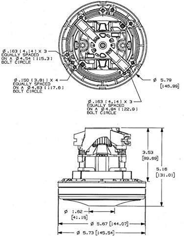 Sistemas CEN-Tec 68734 Motor de vácuo de mochila, 5,7