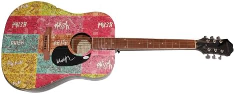 Mike Gordon assinou o autógrafo em tamanho real personalizado único de um tipo 1/1 Gibson Epiphone Guitar Guitar w/ James Spence