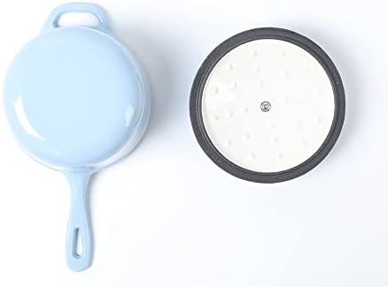 Hawok esmaltado molho de ferro fundido Pan de 1 litro azul