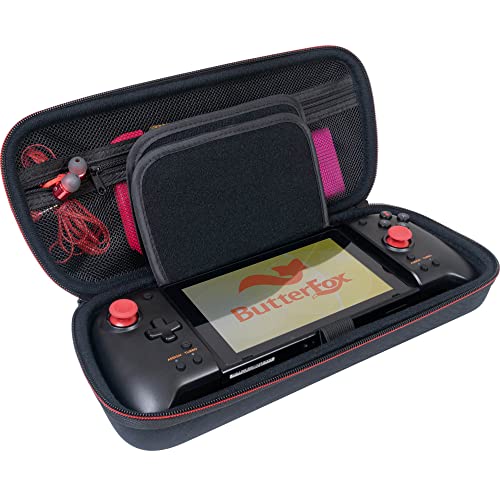 Butterfox grande estojo de transporte para o switch hori nintendo split pad do controlador, compatível com Nintendo Switch