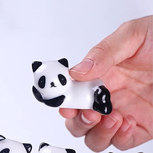 6pcs Creative Panda Poscoticista Cerâmica desenho animado animal animal