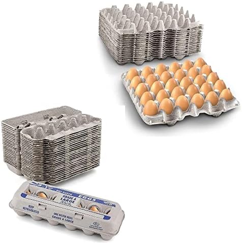 Produtos MT As caixas de ovo de polpa naturais impressas mantêm até doze ovos - 1 dúzia