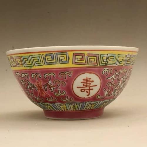 Xialon 11,5cm 4.5N Pastel Green Green Eternal Life Bowl Bowl Antique Porcelain Antique Decoration Collection