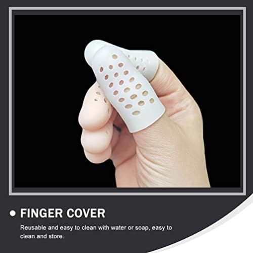 Fomiyes Protetor de polegar em gel de silicone 5pcs Cots de dedos Protetor de dedo suporta pontas de dedo de borracha Guard