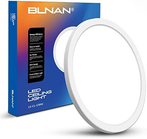 BLNAN LED LIGHT LUZ DO TETO DE MONTAGEM, 8,66 polegadas 18W 3000K/4000K/5000K Hardwire Freptle, lâmpada branca redonda