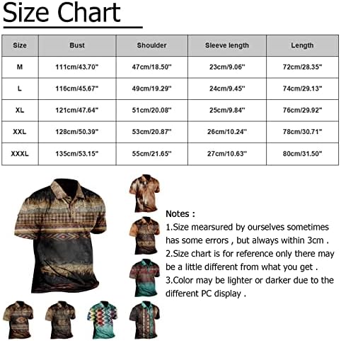 2023 camisetas de masculino étnico ocidental aztec com botão de grande porte de trabalho camisetas pólo casuais camisetas