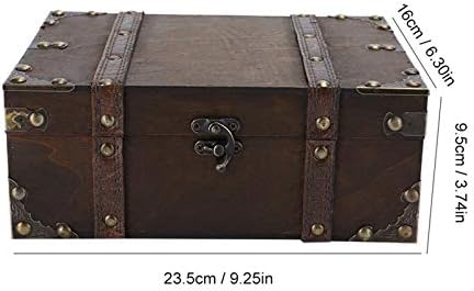 Caixas de madeira com trava - caixa de armazenamento decorativa de madeira de jóias de jóias, caixa decorativa de