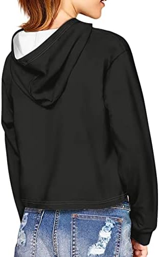 XpyiQun Crop top capuz para meninas tamanho 5-14 Selto de pullover de manga comprida camisa