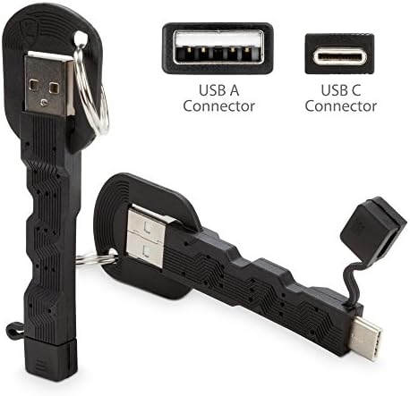 Cabo de ondas de caixa compatível com Anbernic RG350 - carregador de chaveiro USB tipo C, cabo USB do anel de chave 3.1 Tipo C para