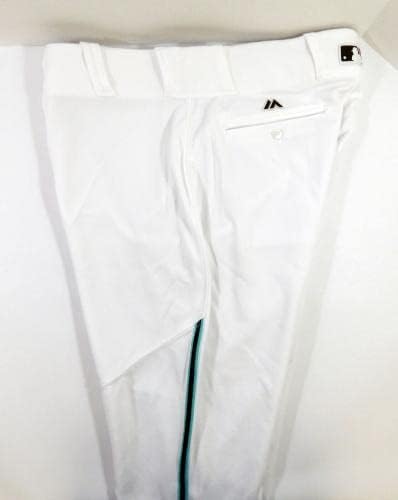 Arizona Diamondbacks Tyler Wagner 34 Game usou calças brancas 36-43-36 99-Jogo usado calças MLB usadas