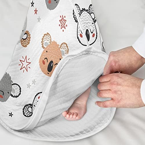 vvfelixl saco de sono para criança, koala urso estrelas cobertor de bebê para bebês, saco de dormir de transição, traje de sono para bebês recém-nascidos12-24 meses