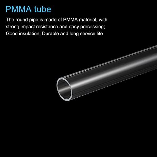 Tubo de acrílico de meccanidade Clear Tubo redondo rígido 5pcs 21mm ID 25mm od 6 Para lâmpadas e lanternas, sistema de