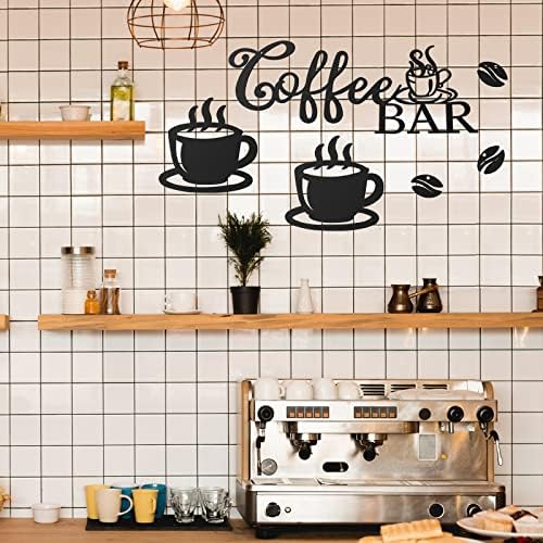 Coffee Bar de metal assinando café rústico bar pendurado decoração de parede placas de café para café bar de cafeteira