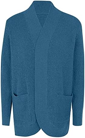RMXEI Feminino Casual Casual Solid Solid Sleeve Cardigan Sweater Top Outwear