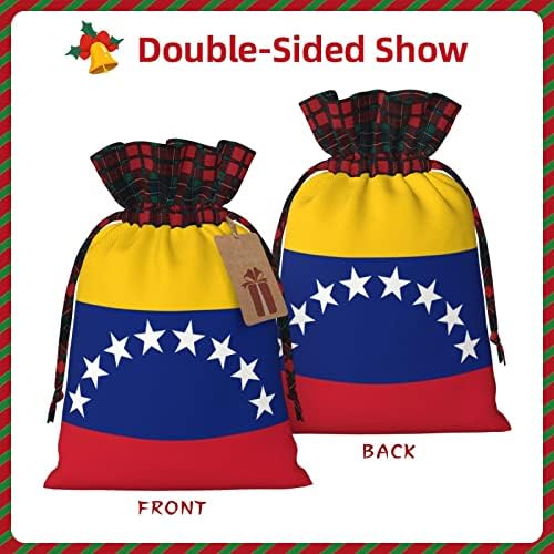 AllgoBee Christmas Drawstring Gift Batch-of-Venezuela-Produd Buffalo xadrez Bolsa Favoras Favorias Favorias
