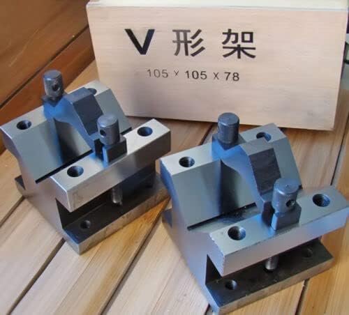 2x Precision V Blocks & Clamp Ferramenta V-Blocks Defina a Holding de trabalho 105 * 105 * 78mm