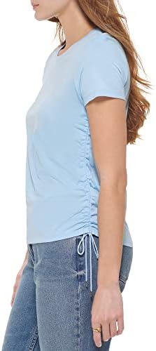 Calvin klein feminino plus size sportswear todos os dias algodão span jersey camiseta de logotipo