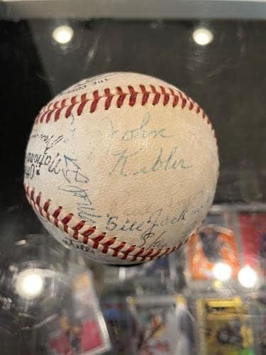 Os árbitros MLB de 1950 assinaram o beisebol Barlick Donatelli Vargo Weyer 16 JSA - Bolalls autografados